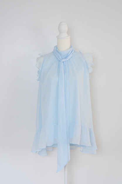 dot sheer blouse