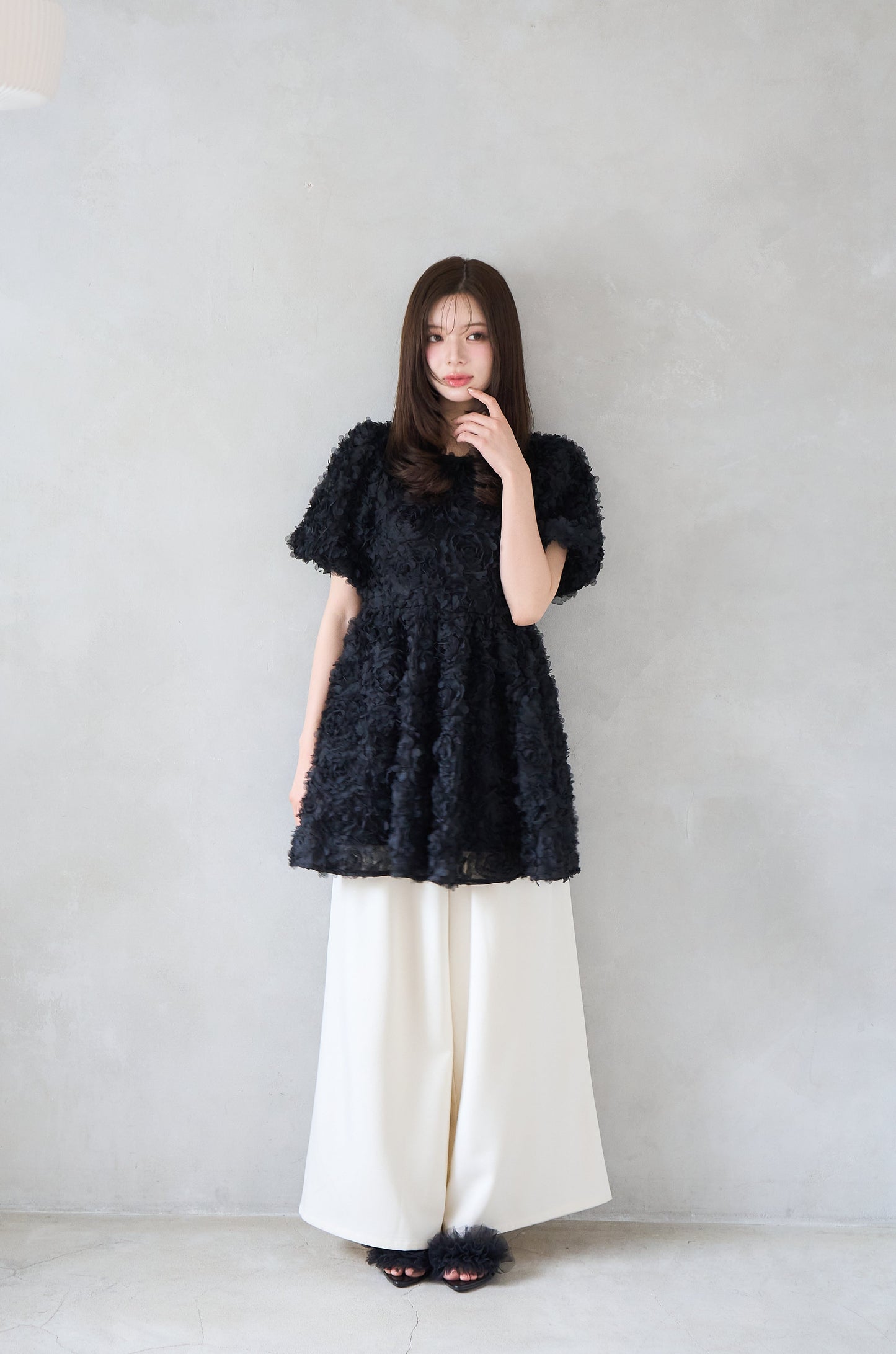 glitter high waist pants