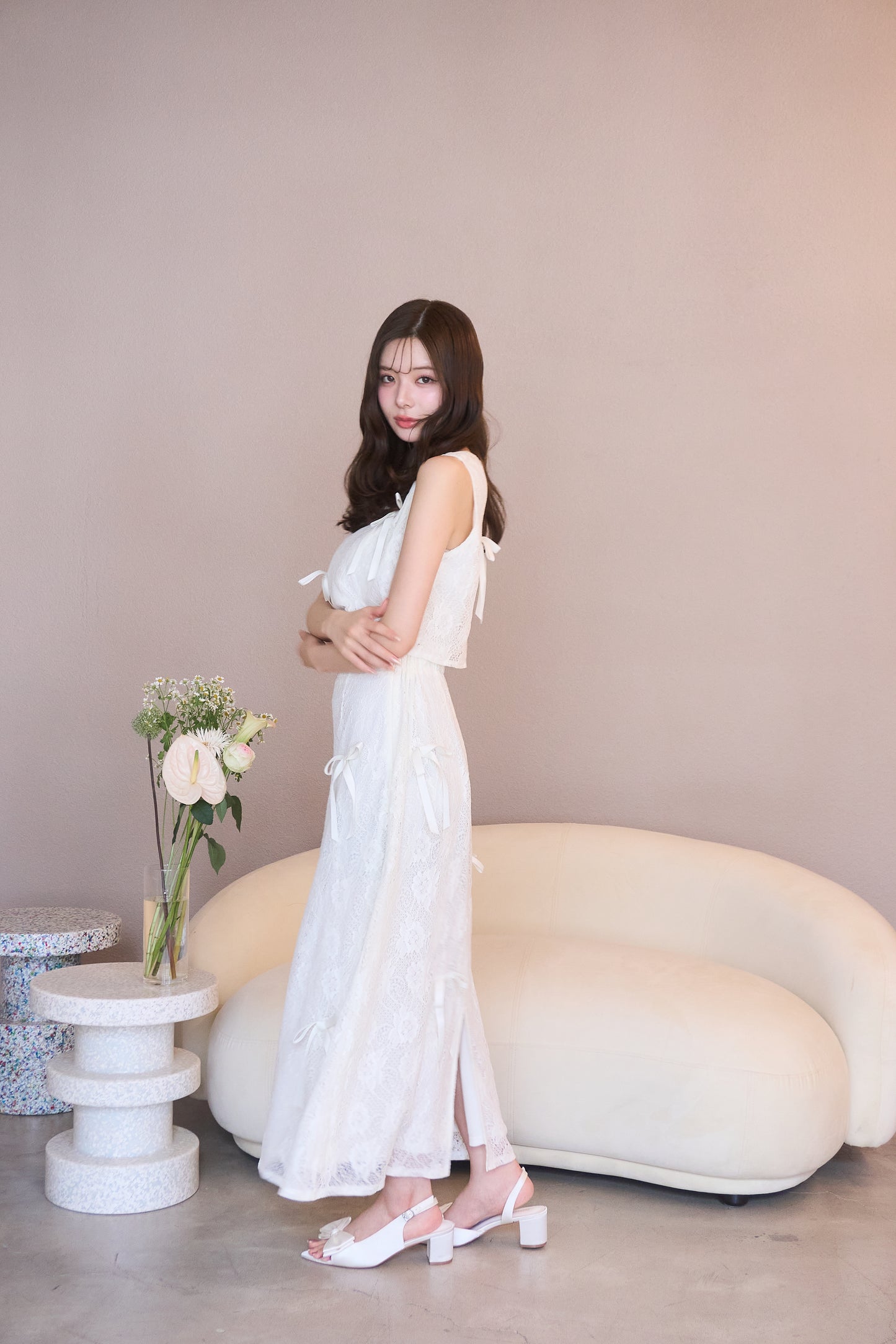 petit ribbon lace set-up