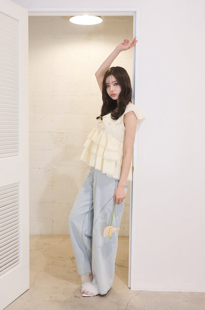 cotton tiered blouse