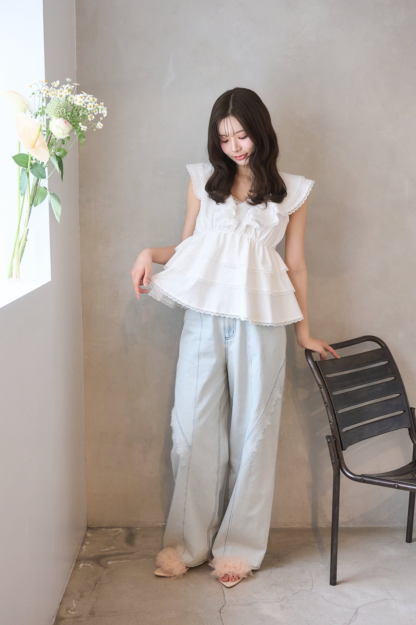 partage lace denim