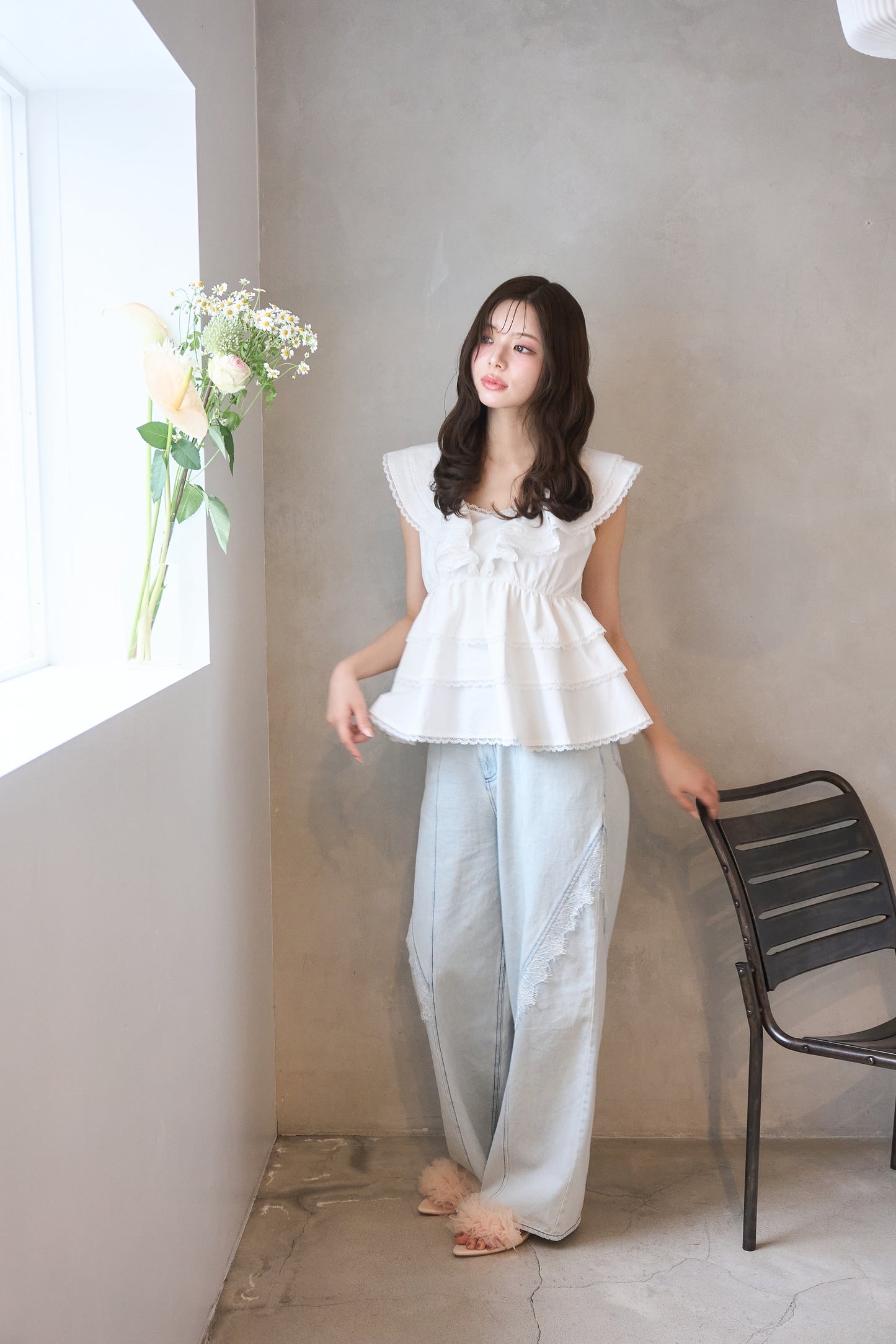 partage lace denim
