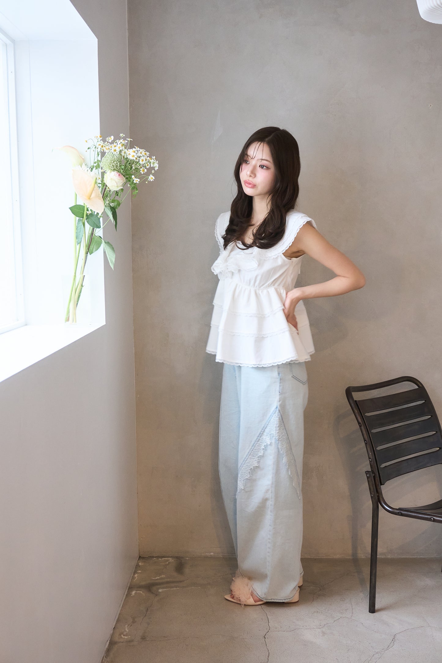 partage lace denim
