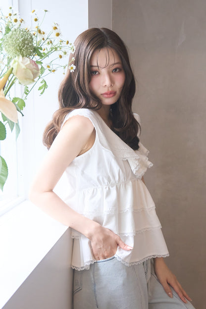 cotton tiered blouse