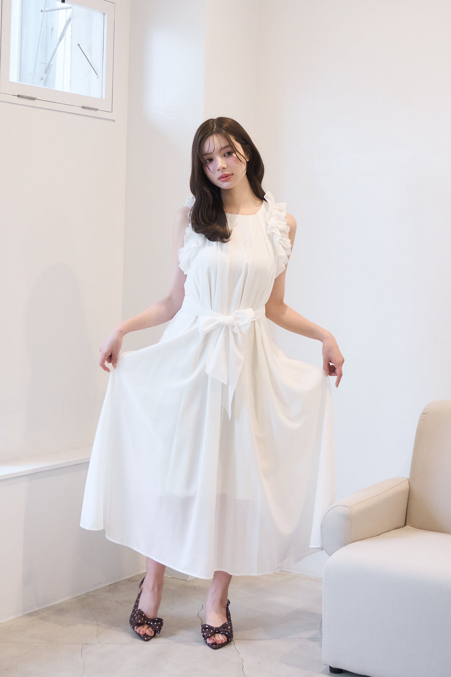summer frill one-piece