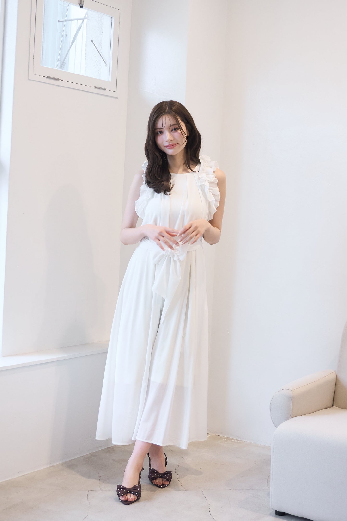 summer frill one-piece