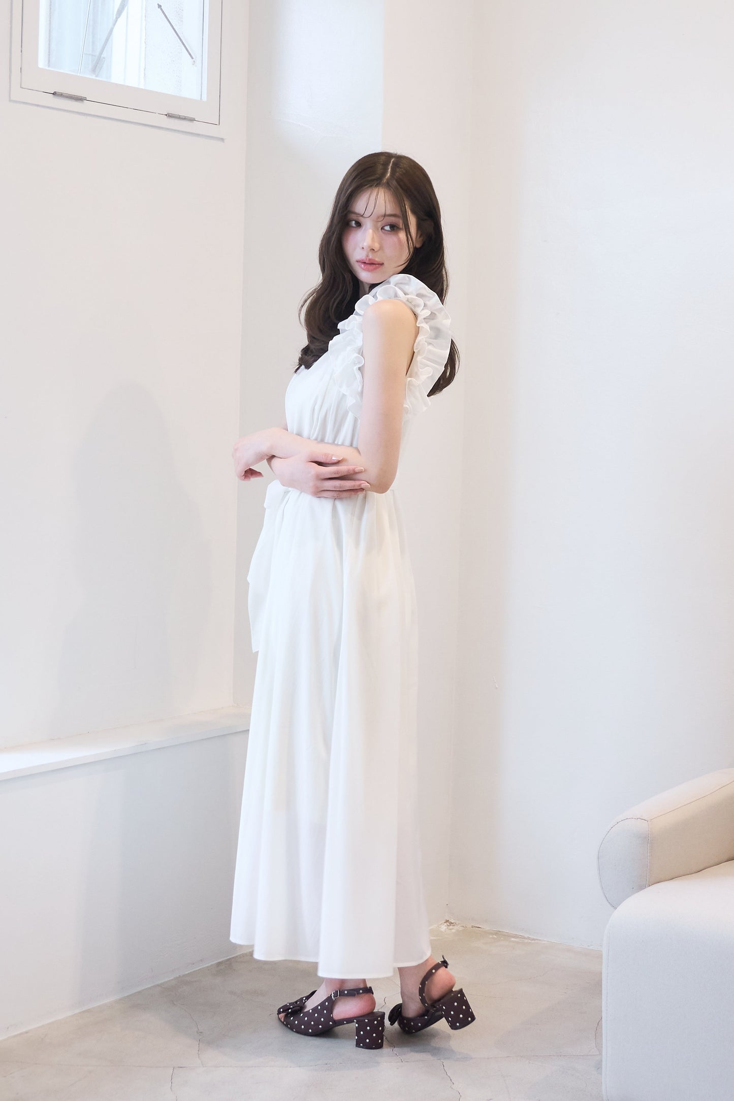 summer frill one-piece
