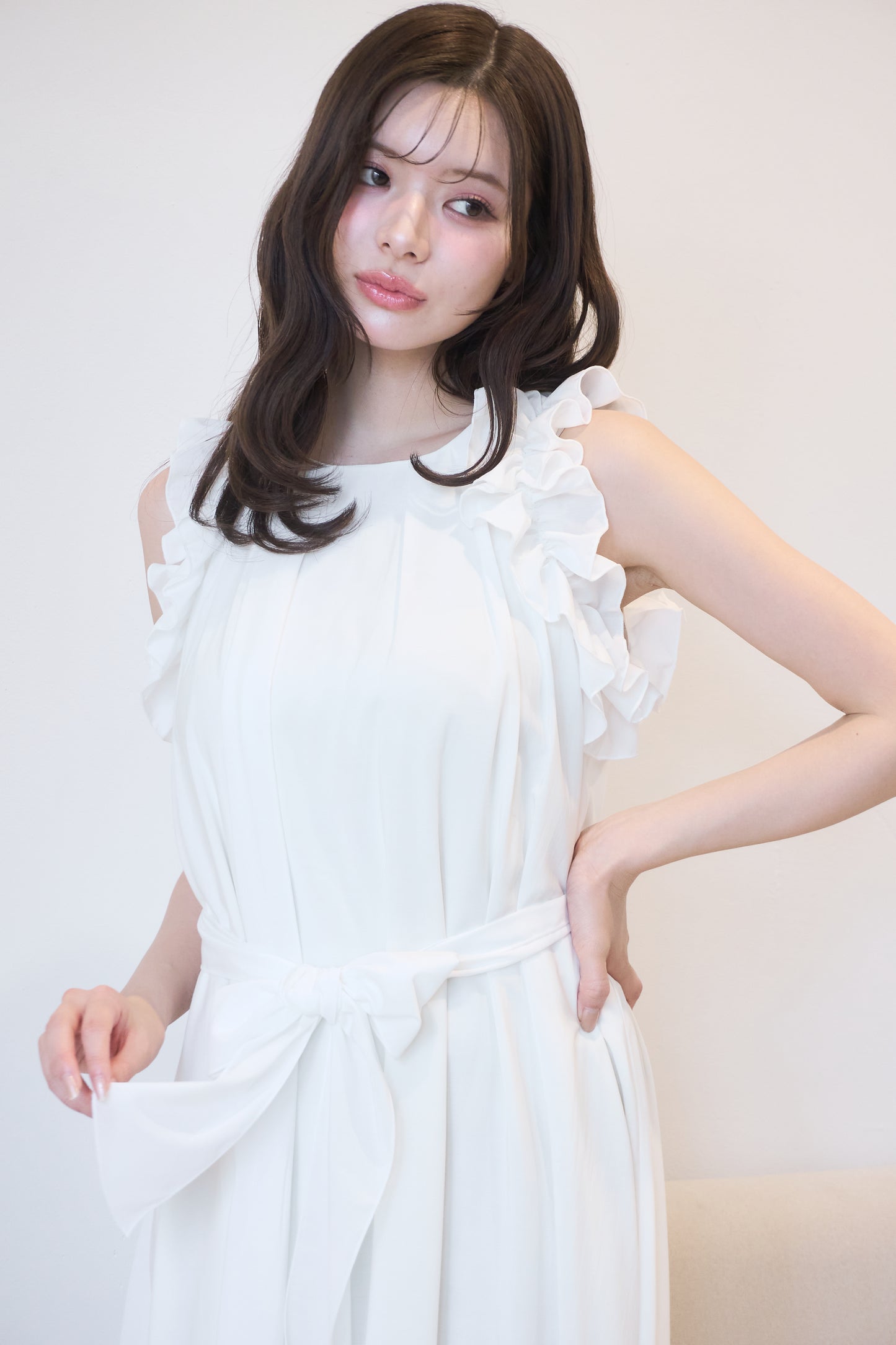 summer frill one-piece