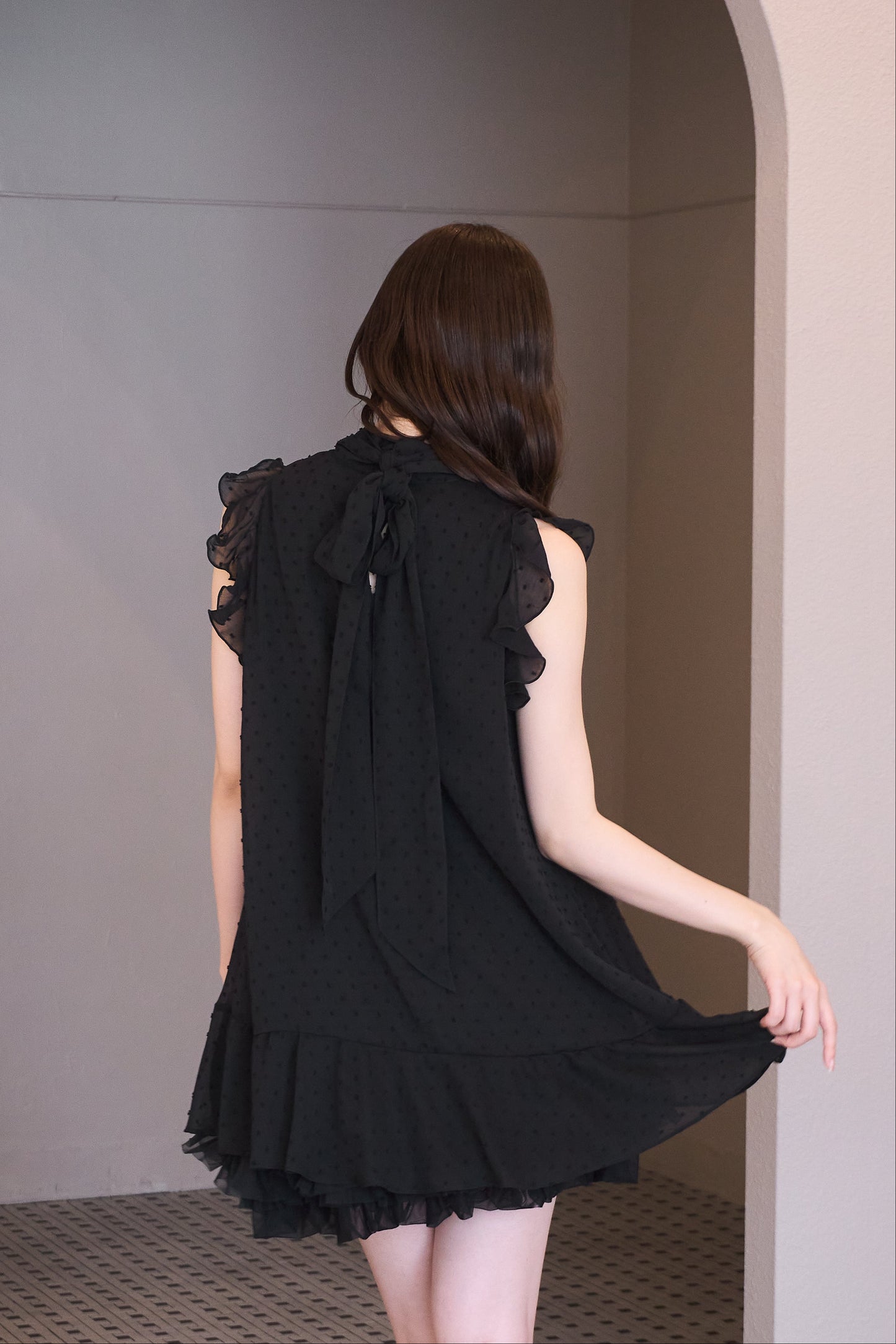 dot sheer blouse