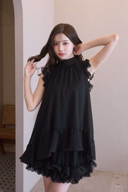 dot sheer blouse