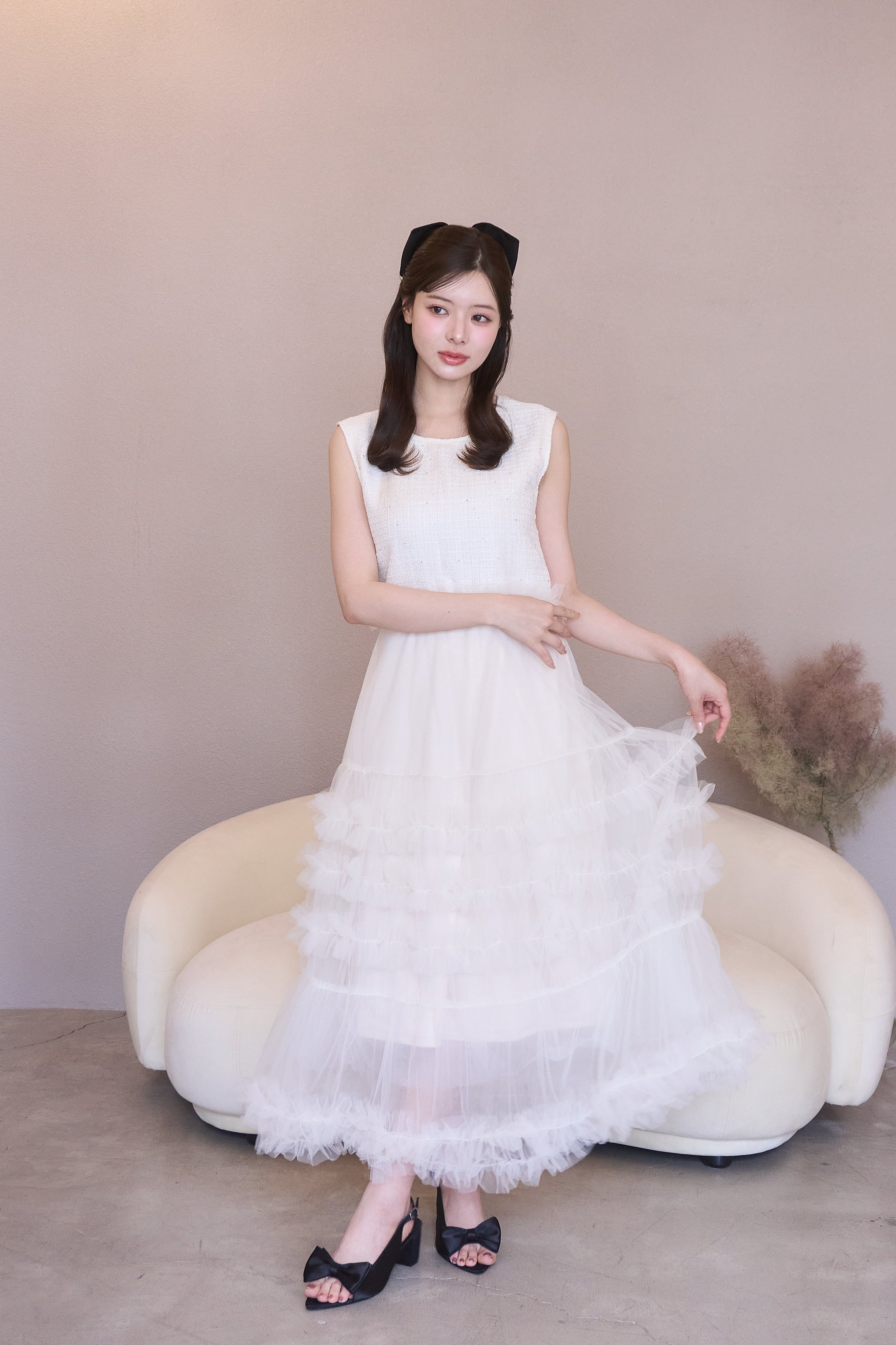 【ポポ】POMIII PARTAGE ドッキングワンピース　アイボリー POMIII PARTAGE