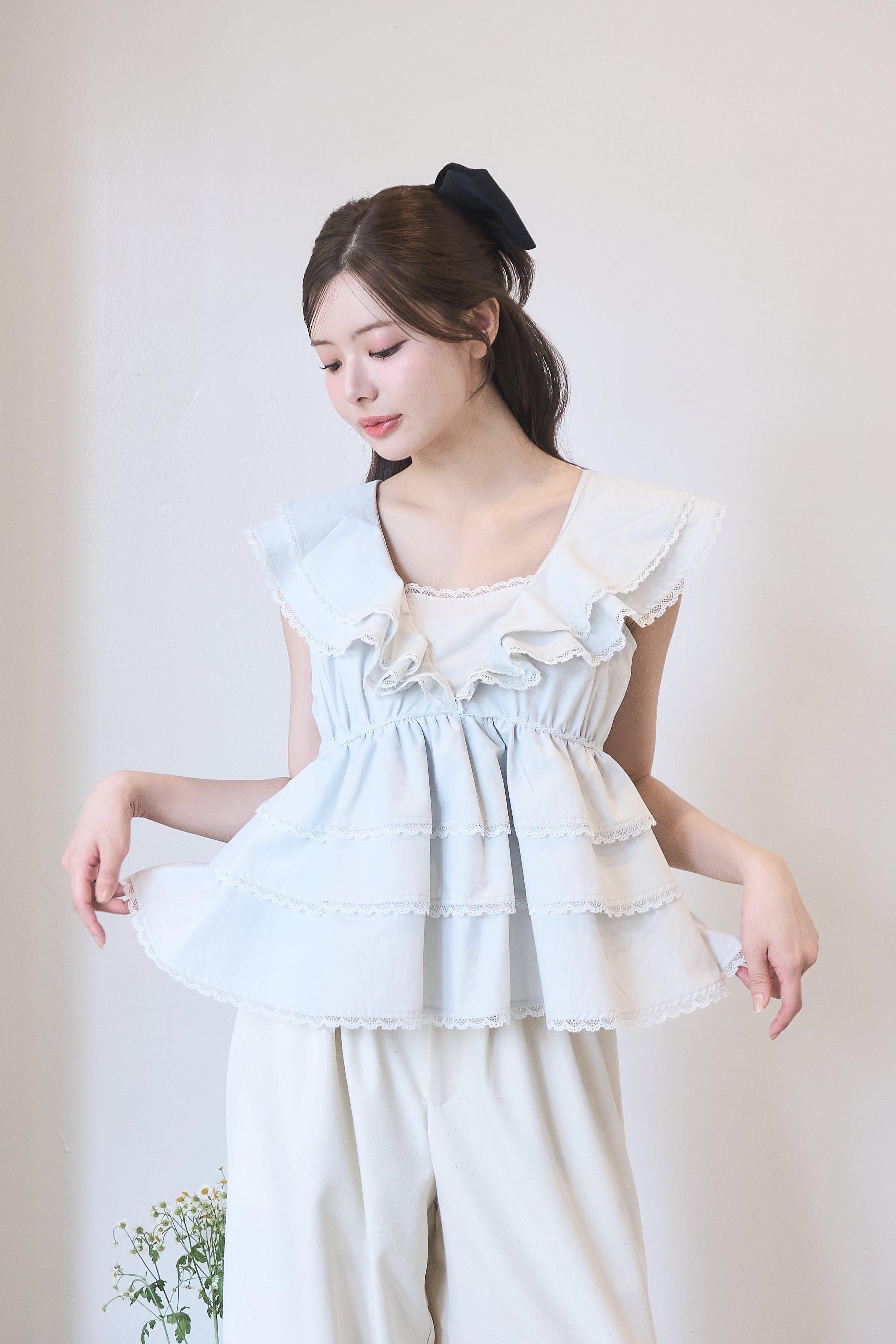 cotton tiered blouse – POMIII PARTAGE