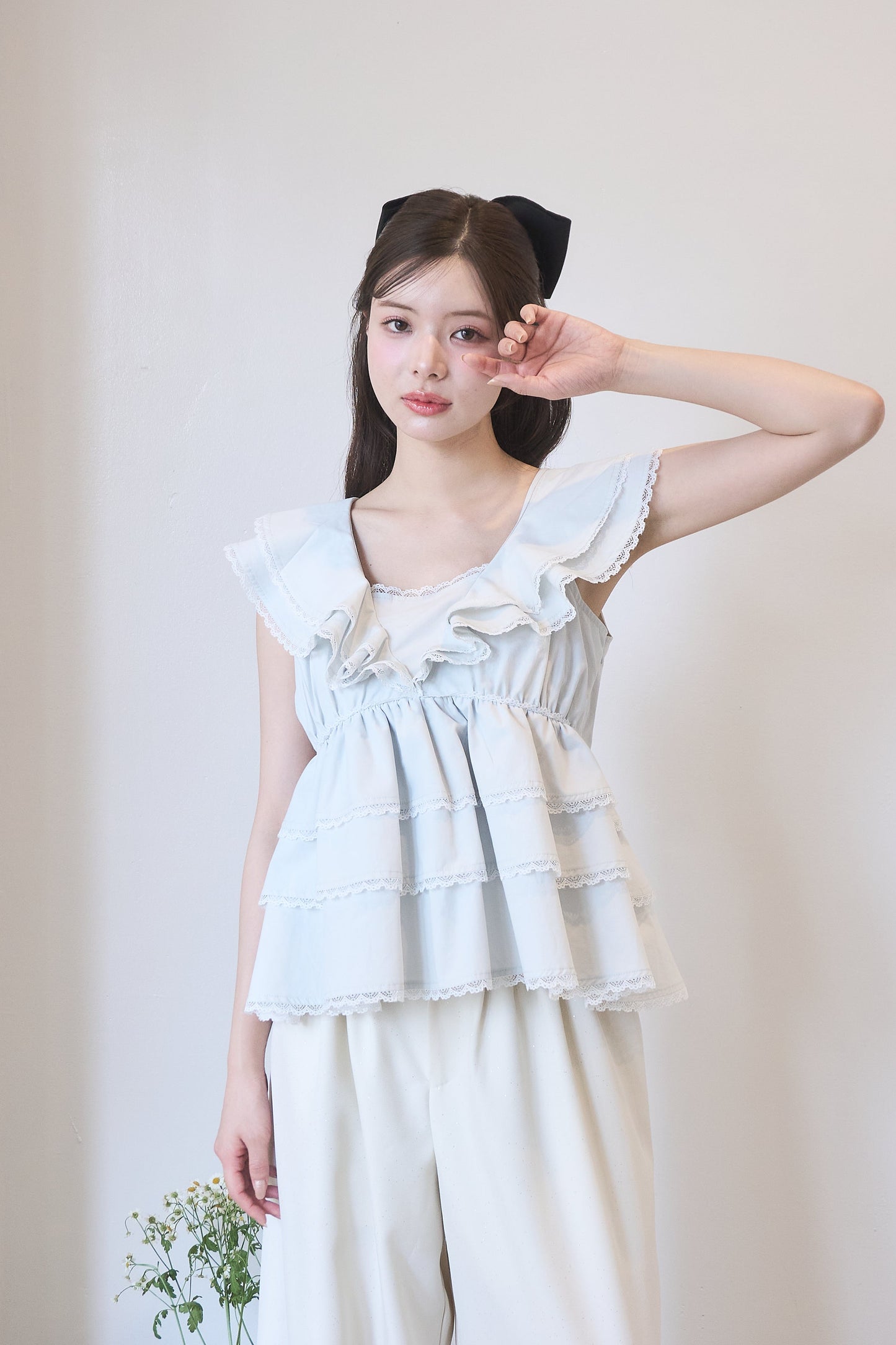 cotton tiered blouse