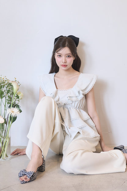 cotton tiered blouse