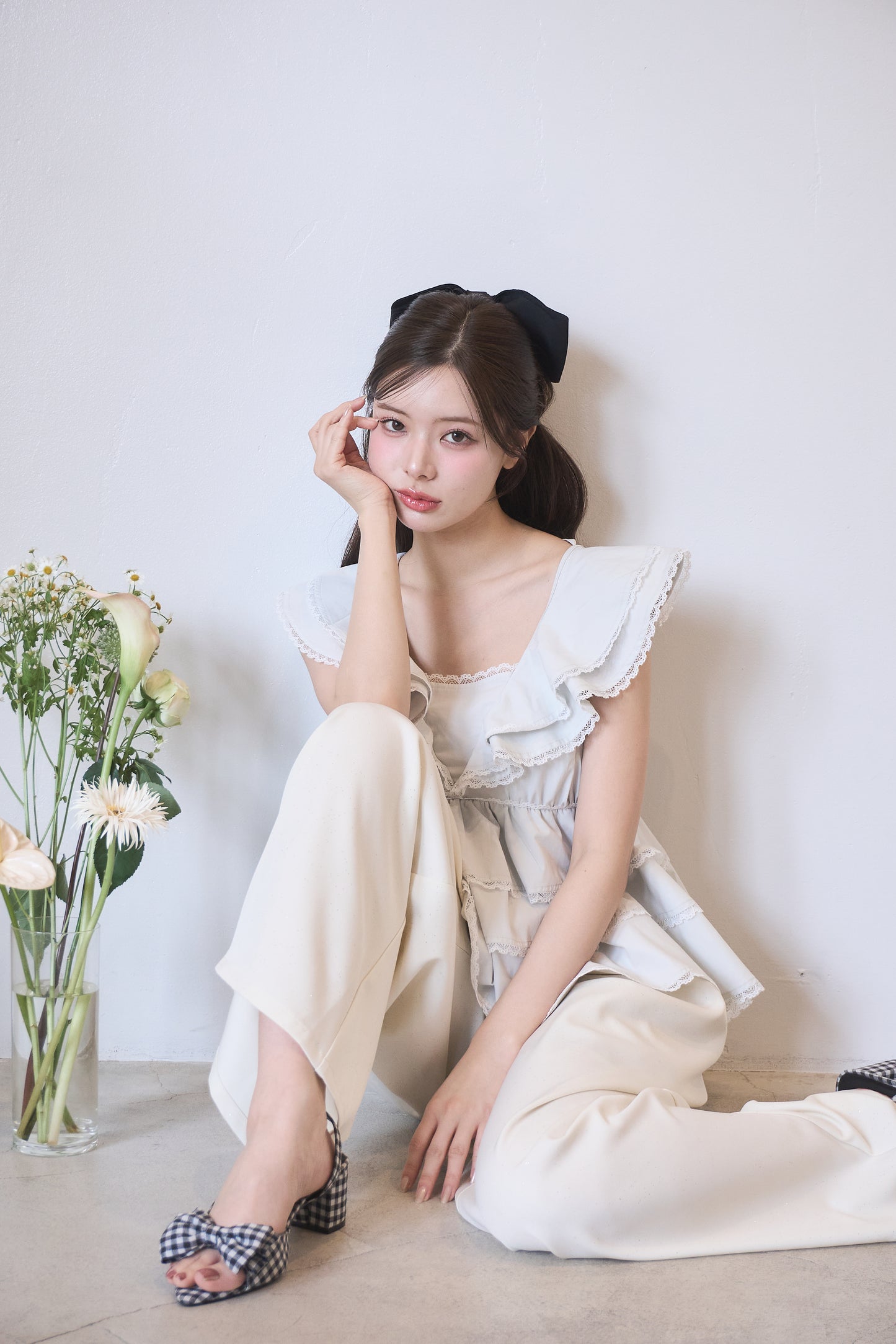 cotton tiered blouse
