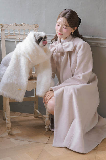 soft ribbon long coat