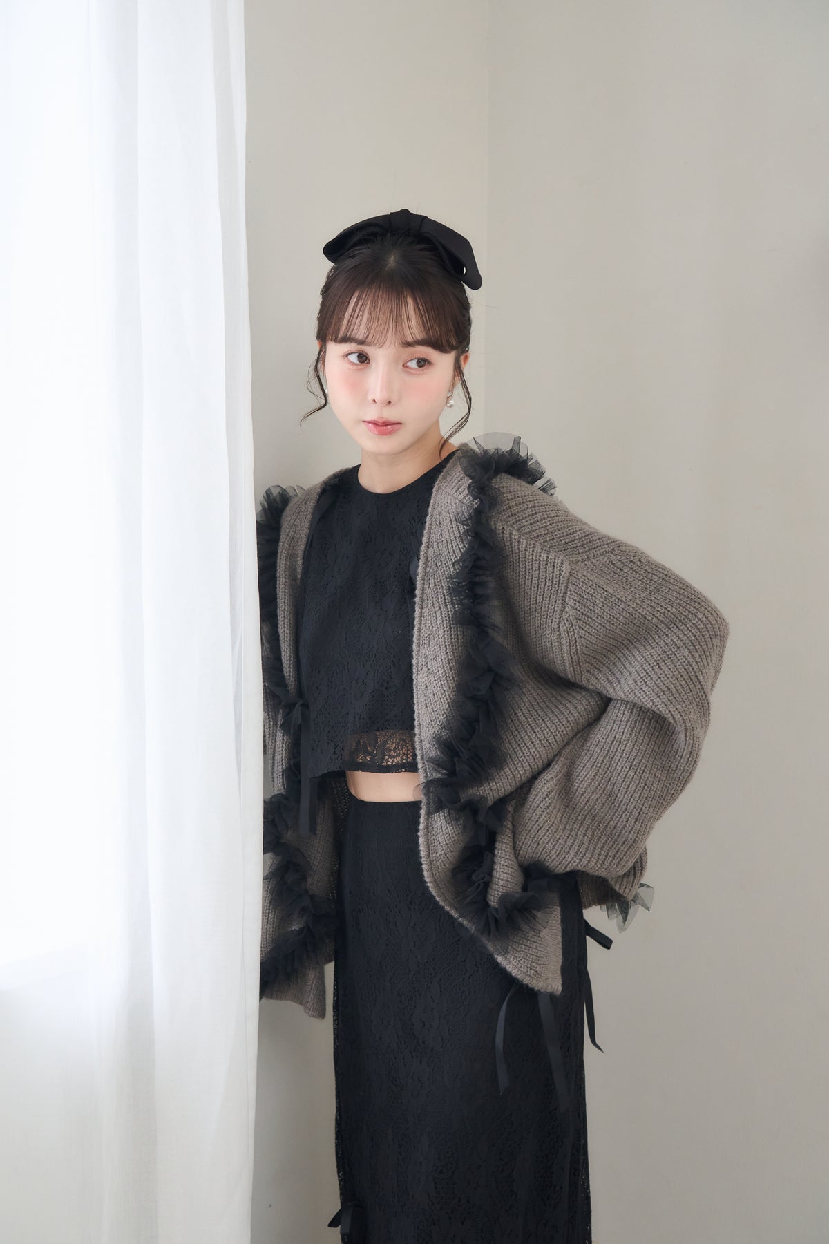 tulle big cardigan