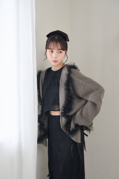 tulle big cardigan