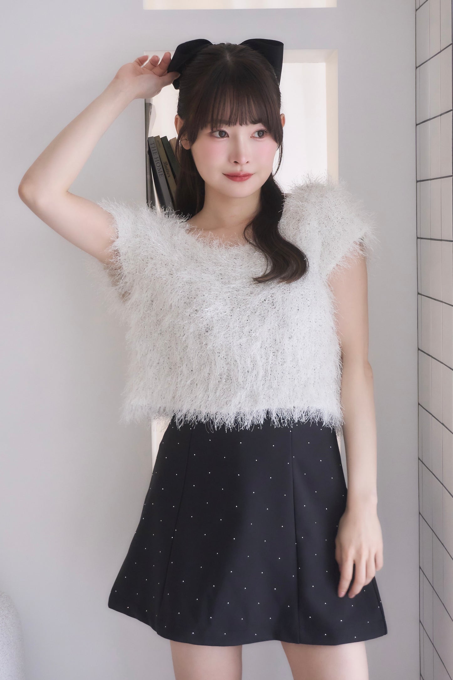 rhinestone mini skirt