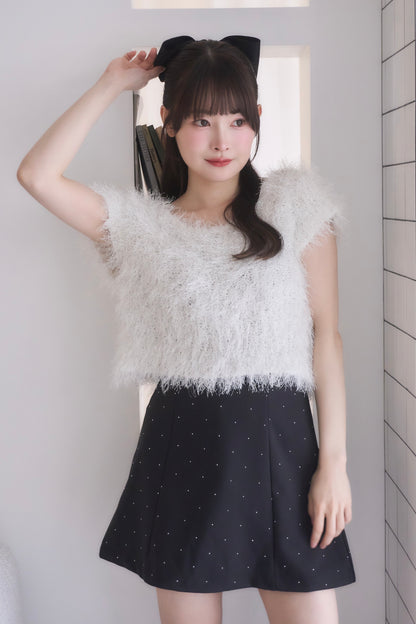 rhinestone mini skirt