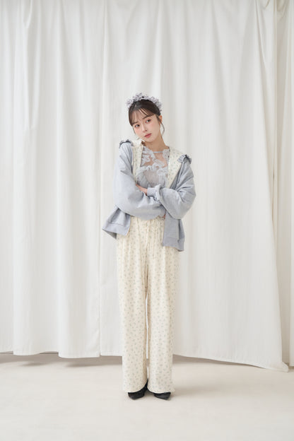 flower frill hoodie