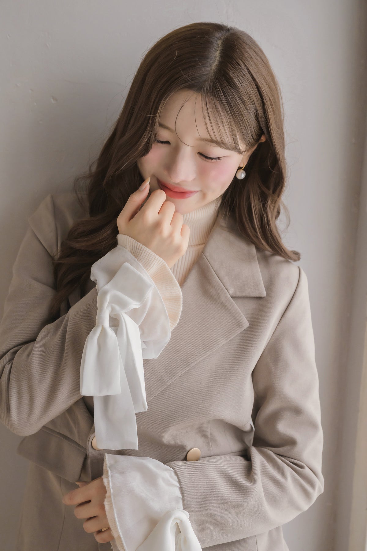 chiffon sleeve jacket