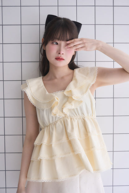 cotton tiered blouse