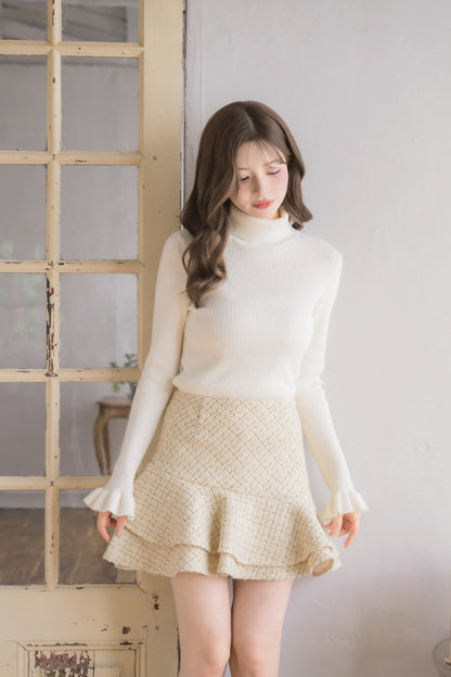 tweed whip mini skirt