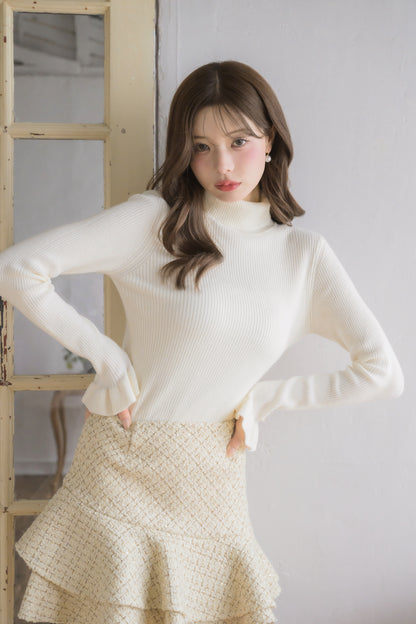 tweed whip mini skirt