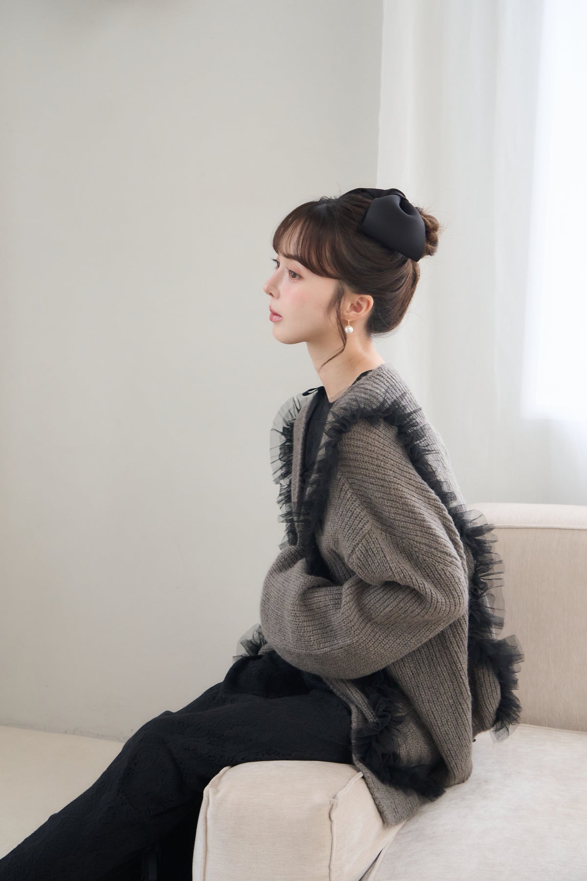 tulle big cardigan