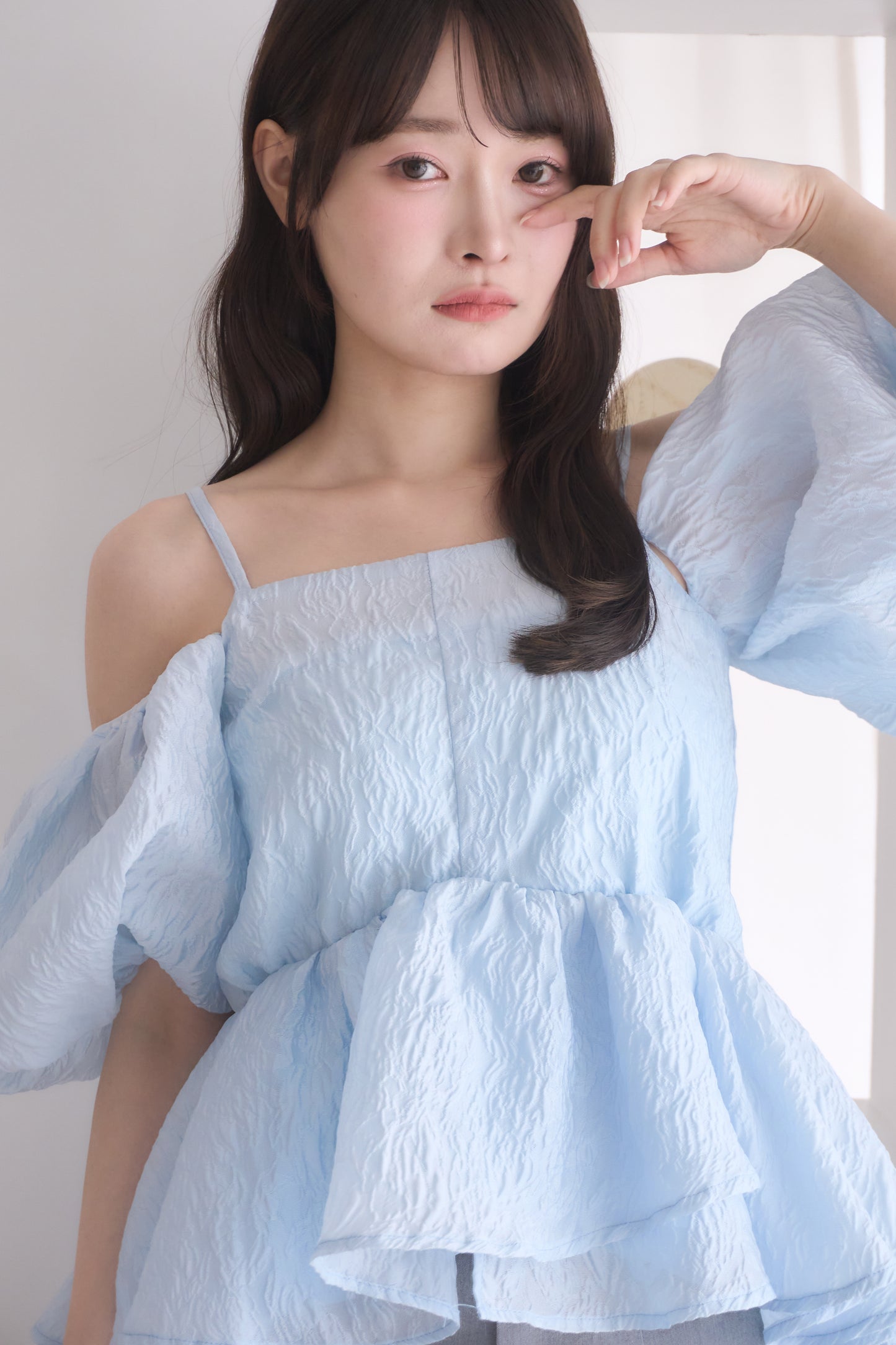 puff peplum variation tops