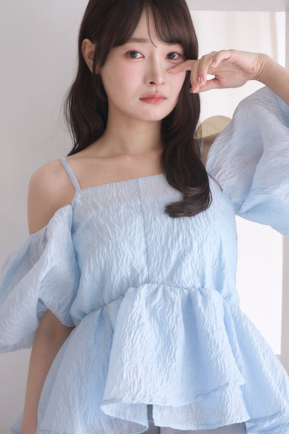 puff peplum variation tops