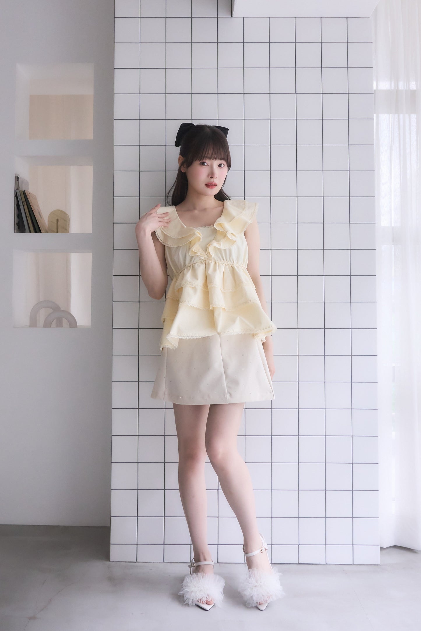 cotton tiered blouse