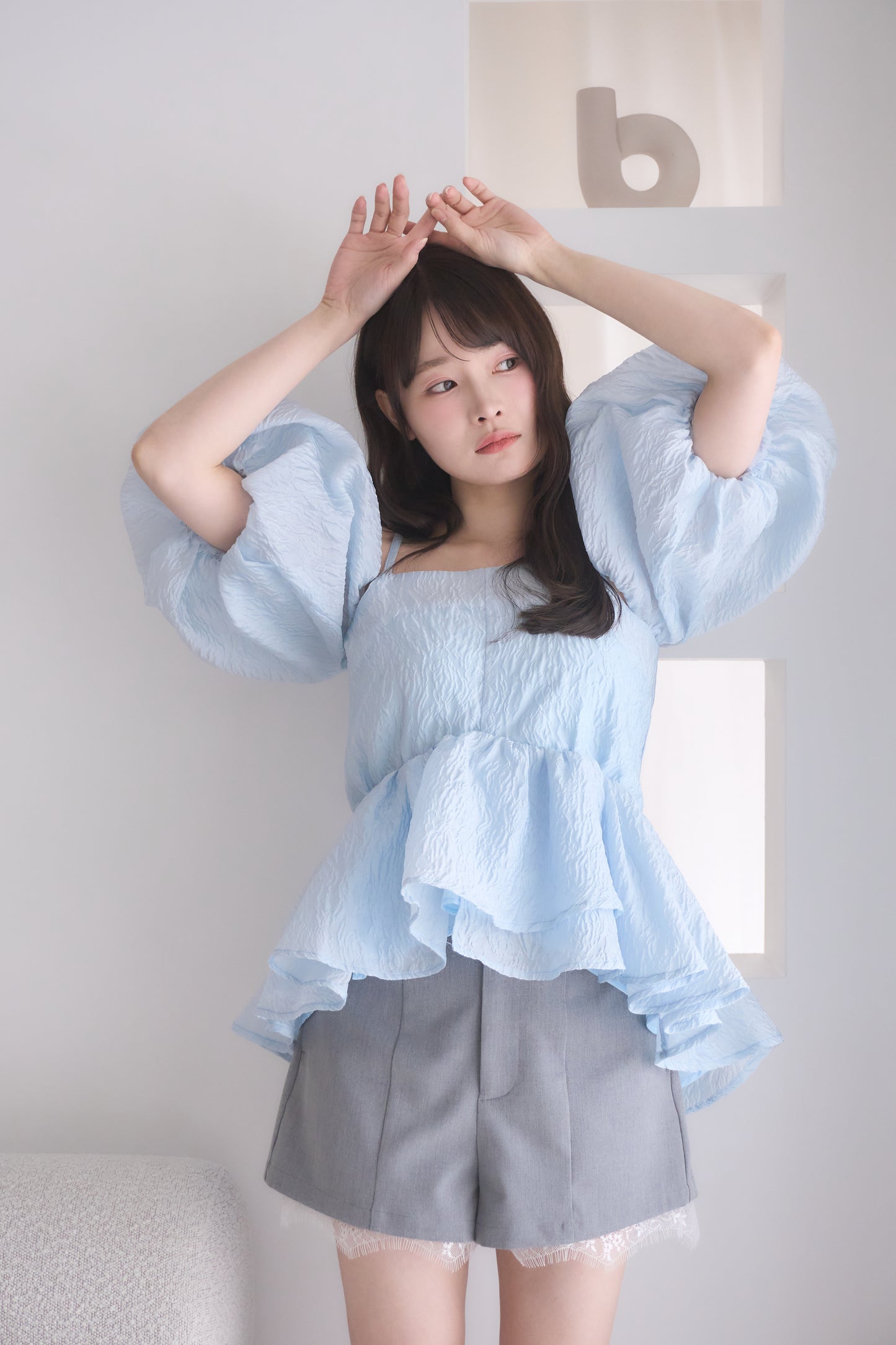 puff peplum variation tops