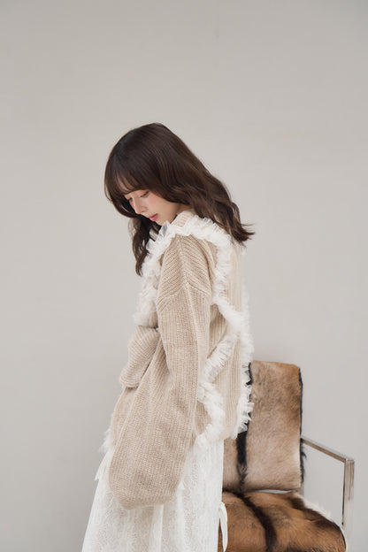 tulle big cardigan