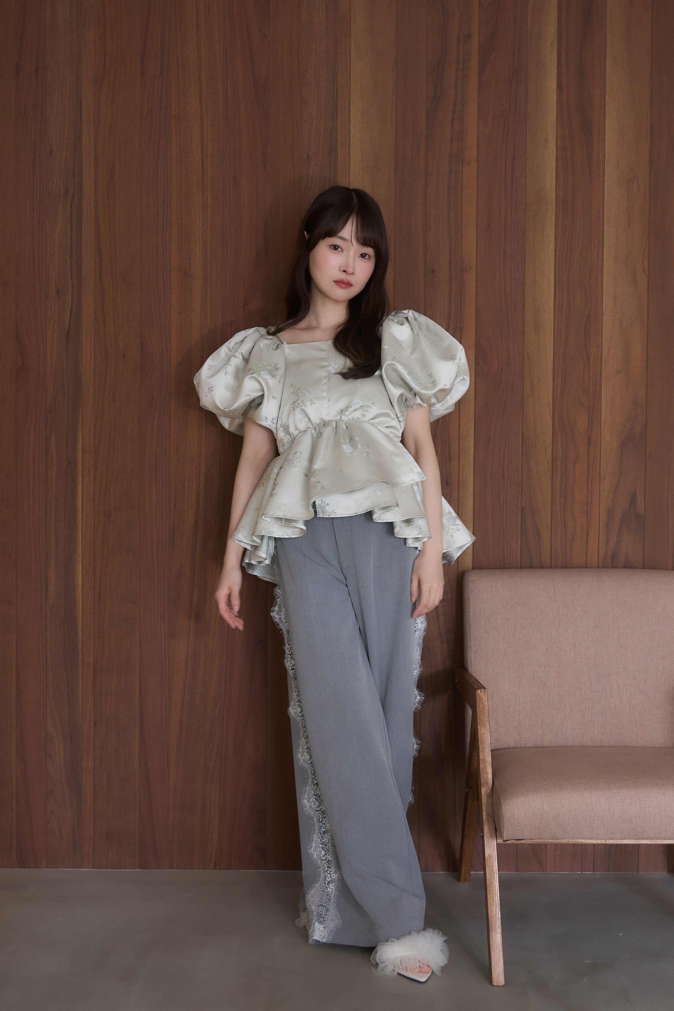 トップス POMIIIPARTAGE puff peplum variation tops puff peplum variation tops – POMIII PARTAGE