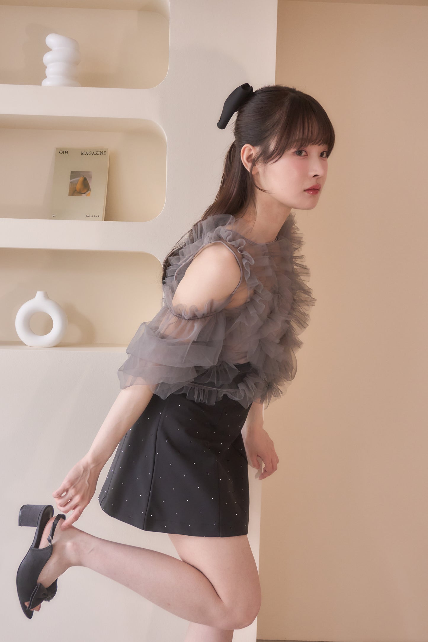 rhinestone mini skirt