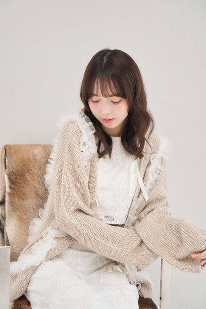 tulle big cardigan