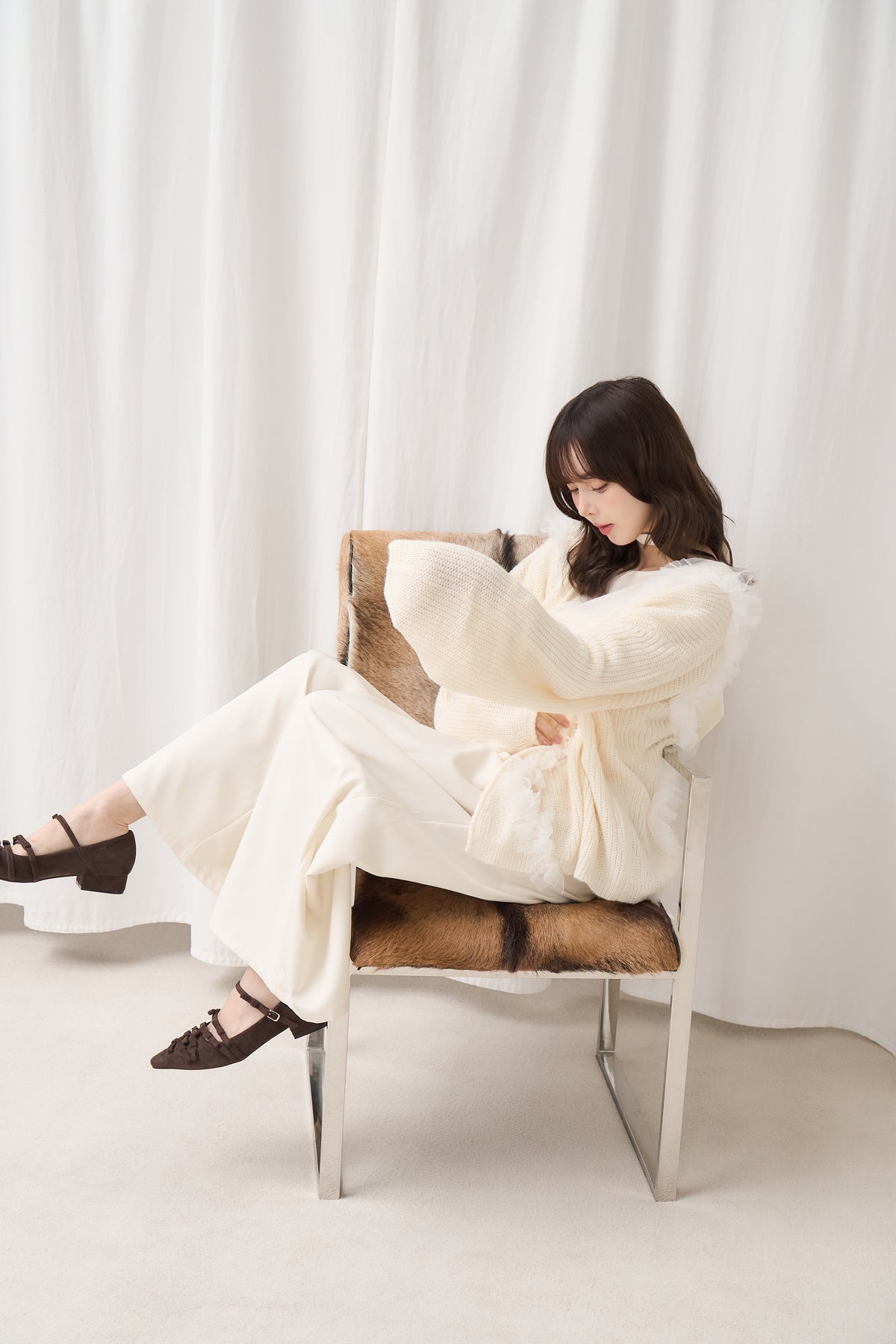 tulle big cardigan
