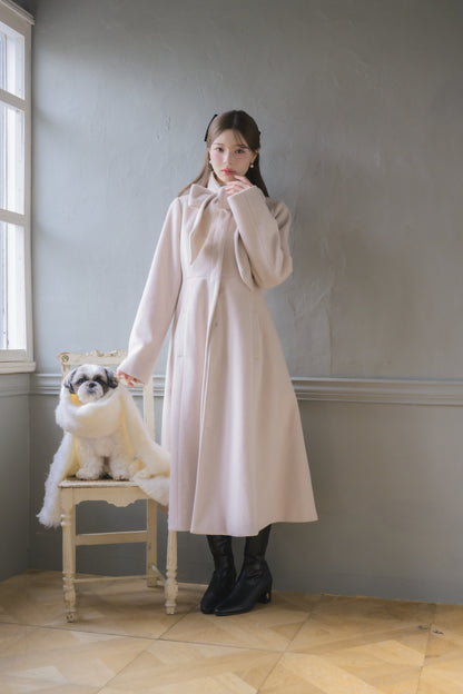 soft ribbon long coat