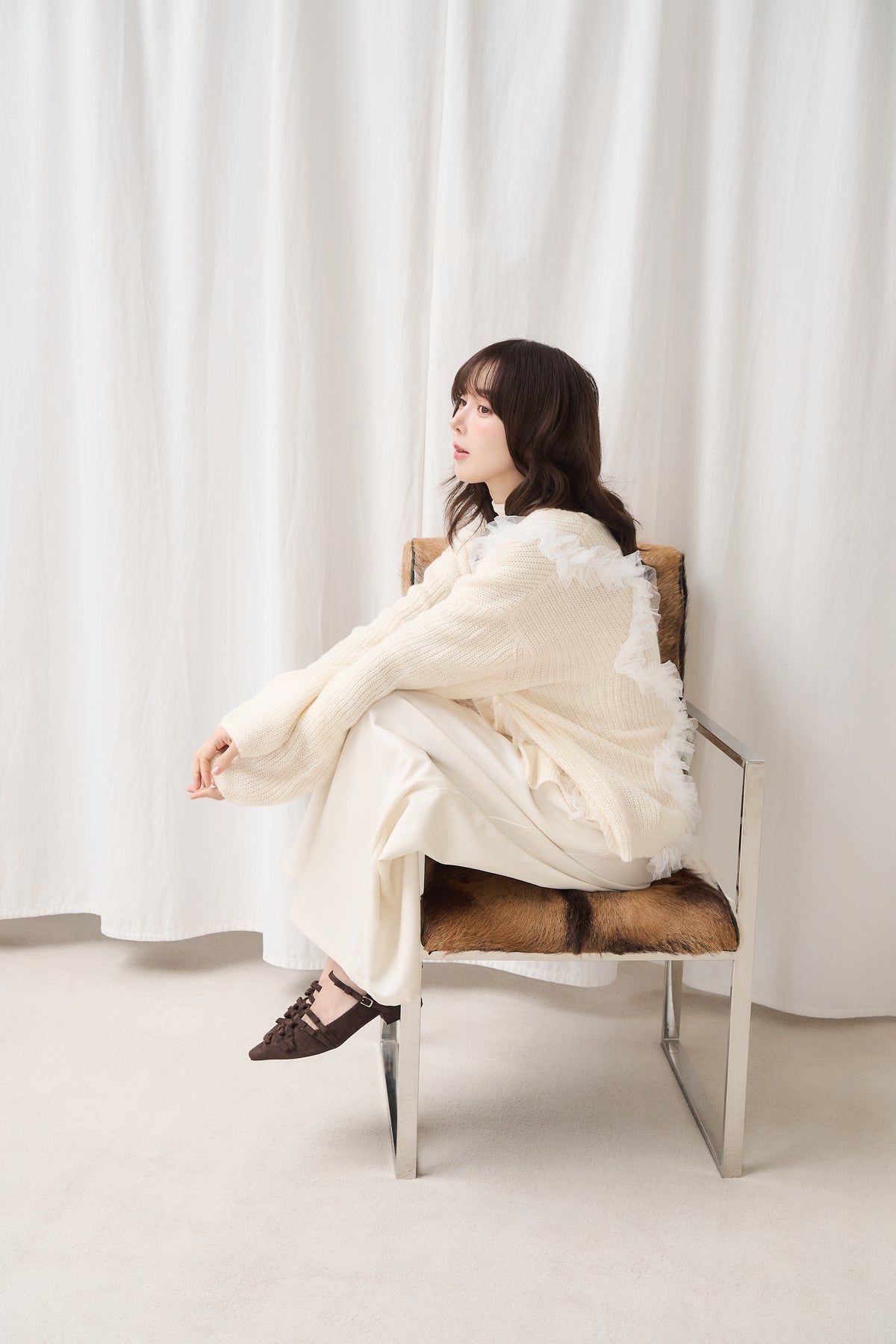 tulle big cardigan