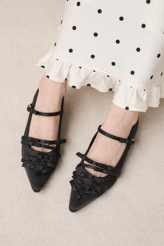 ribbon ribbon mary jane pumps