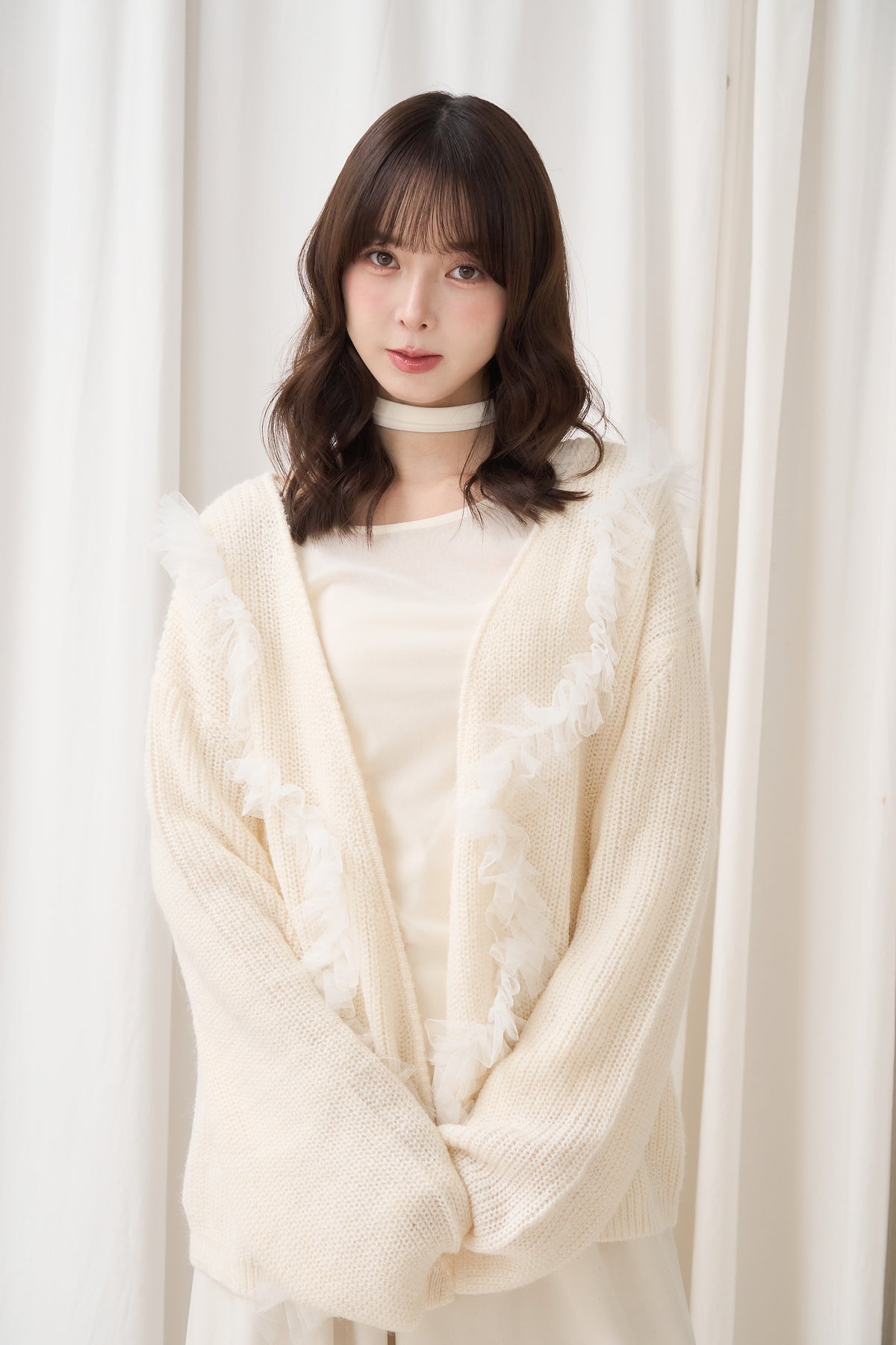 tulle big cardigan