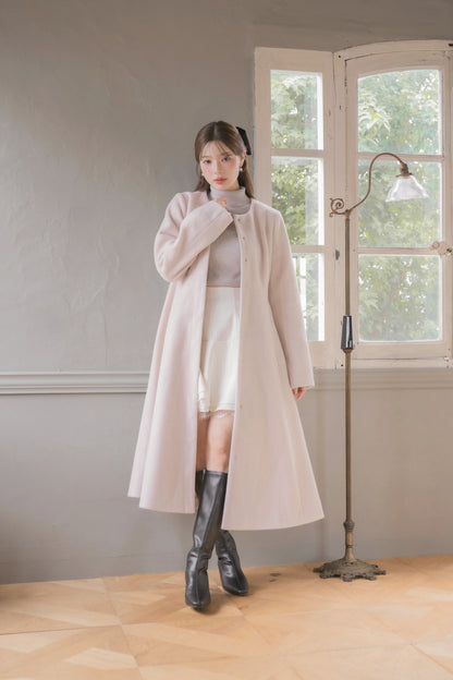 soft ribbon long coat