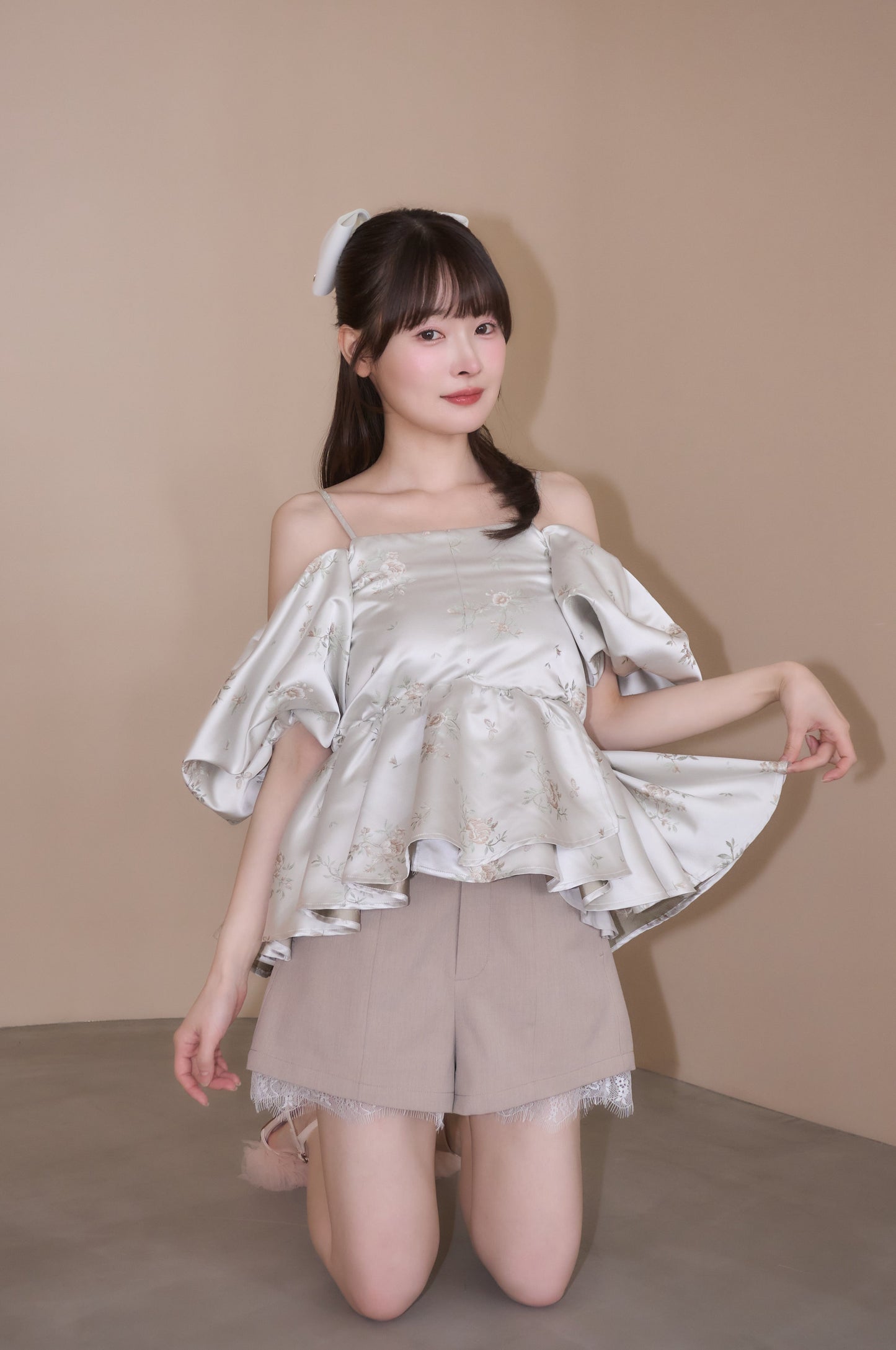 puff peplum variation tops