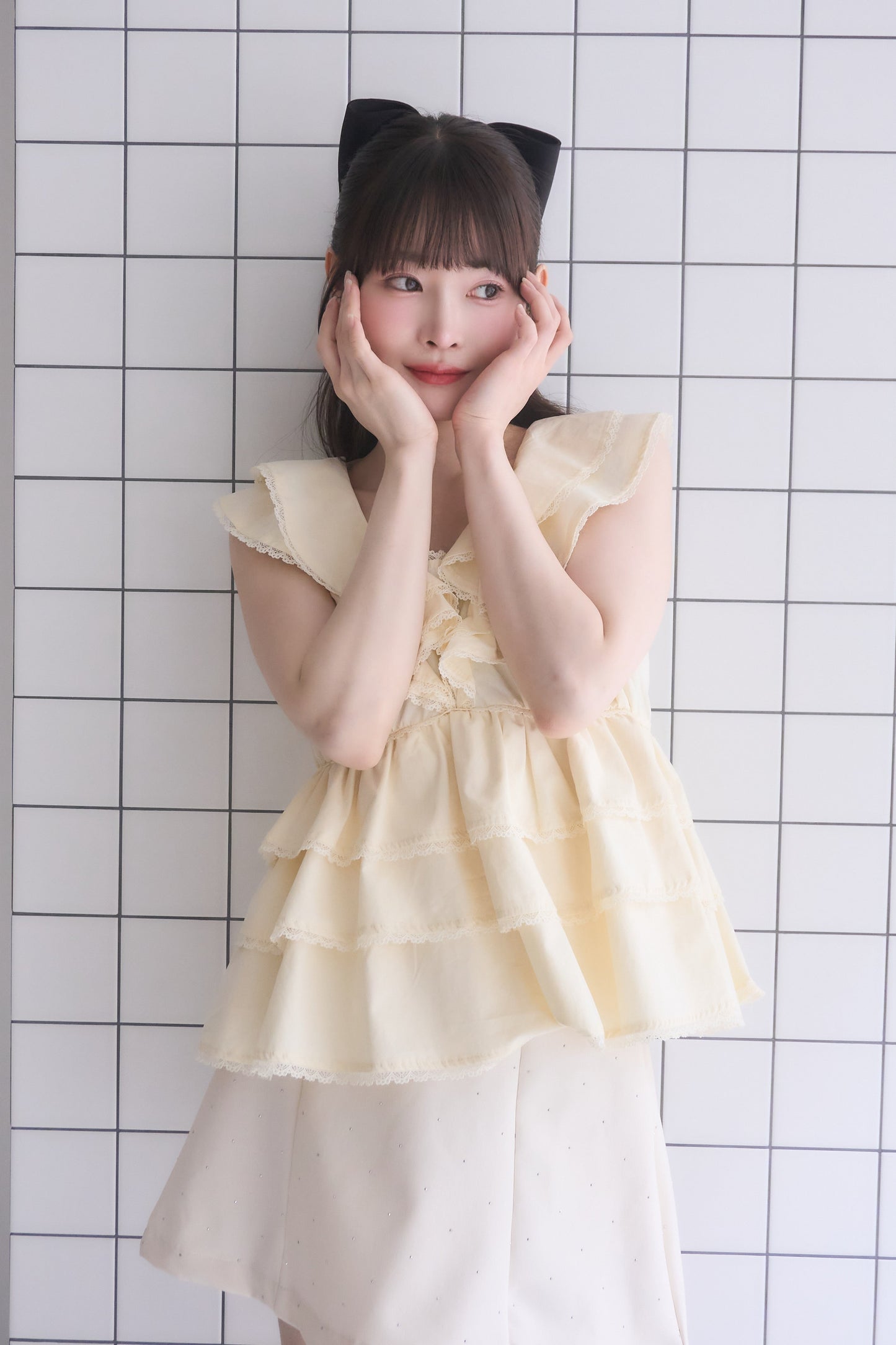 cotton tiered blouse