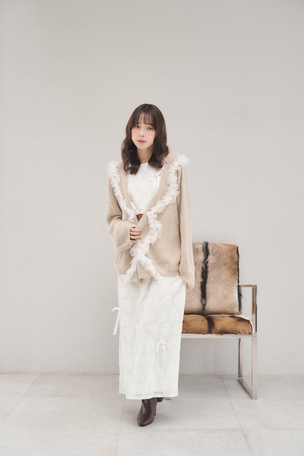 tulle big cardigan