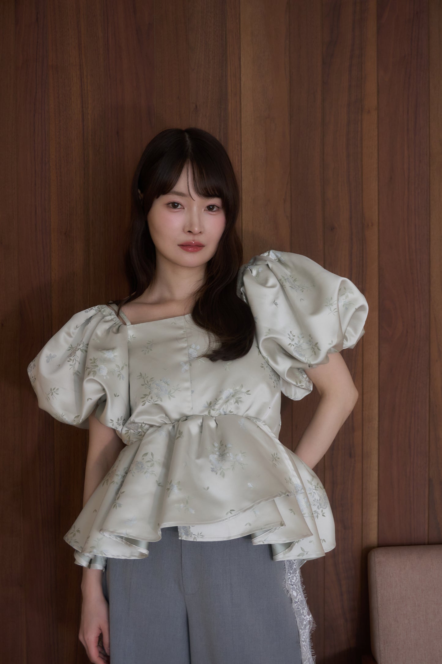 puff peplum variation tops