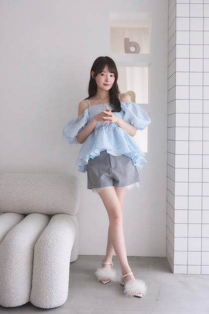 puff peplum variation tops