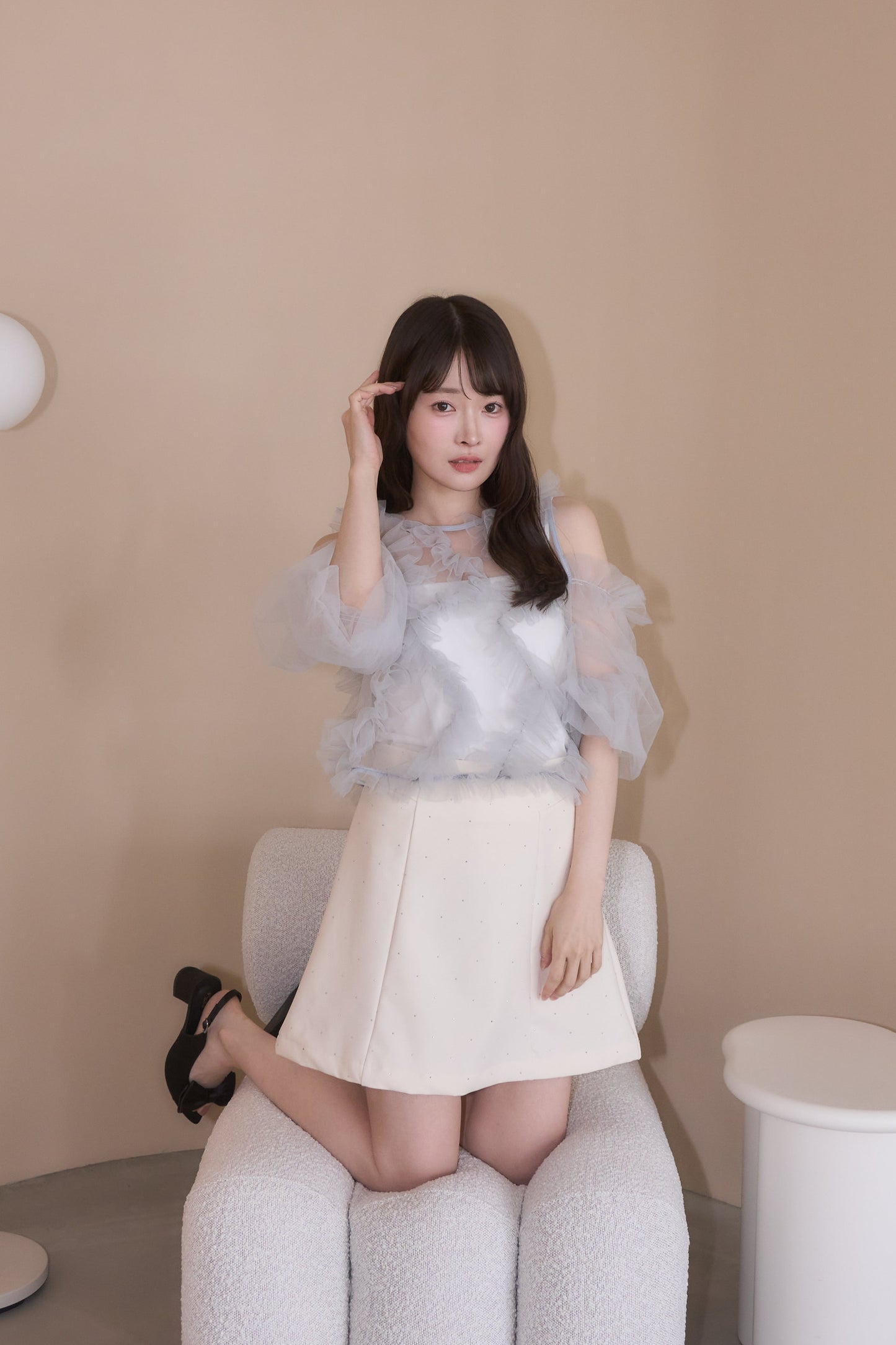 rhinestone mini skirt